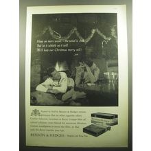 1957 Benson & Hedges Cigarettes Ad - Heap on more wood! The wind is chill