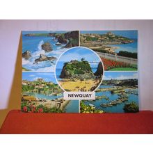 multiview, NEWQUAY, CORNWALL. used postcard. John Hinde 1986 pm =