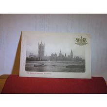 HOUSES OF PARLIAMENT, LONDON unused antique postcard by Hartmann =