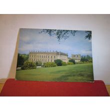 THE EAST & SOUTH FRONTS, CHATSWORTH HOUSE, DERBYSHIRE used postcard 1969 pm =