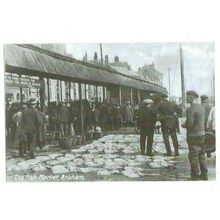 The Fish Market, Brixham, Repro, Postcard Size Photographic Image