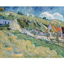 Vincent Van Gogh - Cottages Poster Canvas Movie Film Print A0 A1 A2 A3 A4 A5 A6