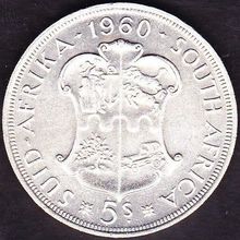 1960 South Africa 1 Crown Silver Coin