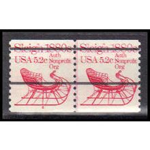 1900a 5.2c Sleigh Fine MNH Dry Gum CNP Left 6 PA0360