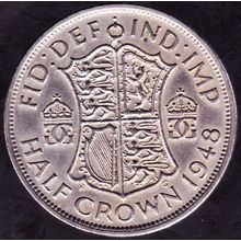 1948 Great Britain 1 Half Crown (2 & Half Shillings) Coin