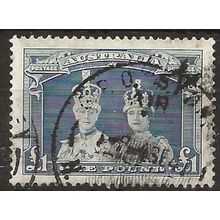 Australia 1938 SG178 £1 Bluish-Slate Good+/Fine Used ..