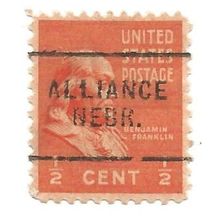 PRECANCEL -T&T ALLIANCE, NEB 703 ON 0.5c PREXY