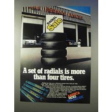 1976 Monroe Shocks Ad - Radials More Than Tires