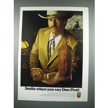 1981 Dan Post Boots Ad - Smile When You Say