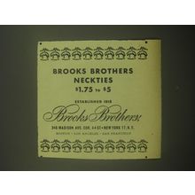 1945 Brooks Brothers Clothing Ad - Brooks Brothers Neckties $1.75 to $5