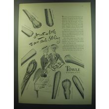 1949 Towle Sterling Silverware Ad - It costs so little to own Towle Sterling