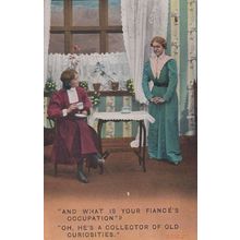 Antique Collector Career Discussion Old Curiosities Postcard