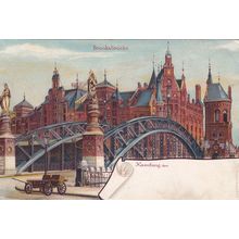 Hamburg Brooksbrucke Antique German Postcard