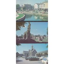Thetford Priory Town Bridge Riverside Guildhall Market Square 3x 1970s Postcard