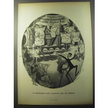1953 The Bulletin Newspaper Ad - Richard Decker Cartoon - Glockenspiel