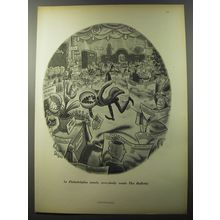 1953 The Bulletin Newspaper Ad - cartoon by Richard Decker - Venus Fly Trap