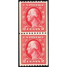 442, Mint NH 2¢ Coil Pair With PSAG Cert .. Stuart Katz