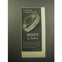 1957 Forstner Komfit Watch Bands Ad - Aristocrat of watch bands