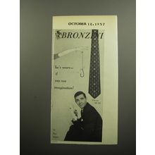 1957 Bronzini Oscan Tie Ad - He's yours - if you use imagination