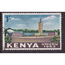 Kenya 1963 Independence National Assembly 1/- Fine Used SG 9 VGC