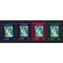 St. Lucia 'Madonna with the Lilies' Christmas 4v 1970 MNH SG#301-304