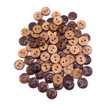 13mm Natural Coconut Shell Buttons Brown 2 Hole Cardigans Sewing Knitting Crafts
