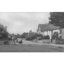 West Wittering Village Green Estate Agents Motorcycle Sussex Postcard