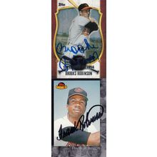 BROOKS ROBINSON & FRANK ROBINSON AUTO 2015/01 BALTIMORE ORIOLES HOF WORLD CHAMPS