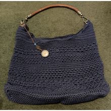 The Sak Navy Blue Crocheted Handbag