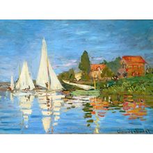 The Regatta at Argenteuil, Claude Monet Poster Canvas Movie Film Print A0 A1 A2