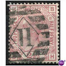 1878 SG141 2 1/2d Rosy-Mauve Plate 10 Good+ Used "BH"