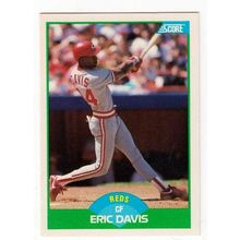 1989 Score Eric Davis baseball card #109 – Reds