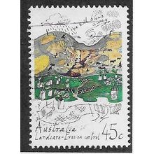 AUS 1992 45c 'LAND CONSERVATION- LAND CARE- EROSION' FINE USED (EBID66-778)