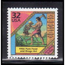 3182f 32c Pure Food and Drugs Act Fine MNH V2863