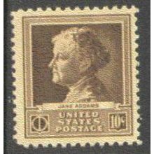 878 10c Jane Addams Fine MNH GA0425