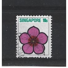 Singapore.SG214 10c Vinca rosea.Fine Used.Jun25