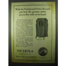 1920 Victor Victrola XVII Ad - Greatest Artists