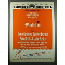 1975 The Wind and the Lion Movie Ad - Radio City
