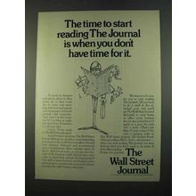 1975 The Wall Street Journal Ad - Time to Start Reading