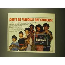 1988 PBS 3-2-1 Contact TV Show Ad - Don't Be Furious! Get Curious!