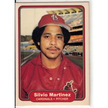 1982 Fleer baseball card 122 Silvio Martinez- Cardinals