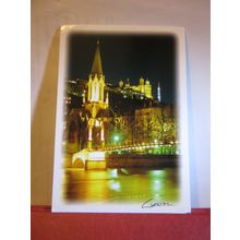 QUAIS DE SAONE, LYON. FRANCE used postcard 2002 pm #