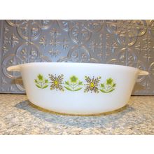 Anchor Hocking Fire King Meadow Green 1 1/2 qt Round Casserole 437