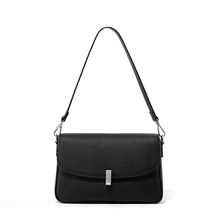 Ladies'Cowhide Shoulder Bag Tote Handbag Black