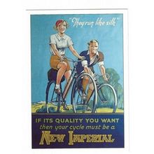 New Imperial Cycles, Repro Advertising Postcard.