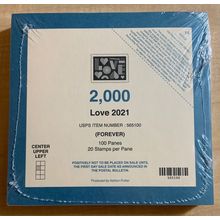 Love Hearts Full Sealed Pad of 100 Sheets (2000 Stamps) Scott 5543