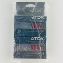 TDK 30 VHS-C Camcorder Superior High Grade 2 Pack Tape Sealed NEW Never Used Lot