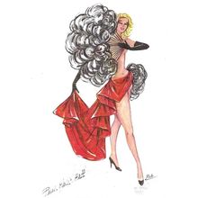 French MUSIC HALL DANCER Art Postcard (Vieux Moulin 22)