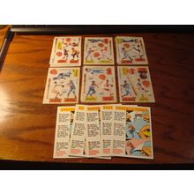 1985 Topps, Rub Downs, 6-Cards, w/Instructions, REGGIE JACKSON/GUIDRY, ++