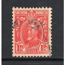 Southern Rhodesia - 1931-37 - 1d Scarlet (sg16a) Perf 11½, Used